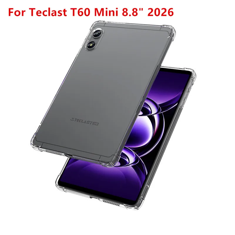 Transparent Case For Teclast T60 Mini 8.8in 2026 Protective Case Thickened Airbag soft Silicone Cover TPU Funda Shockproof shell