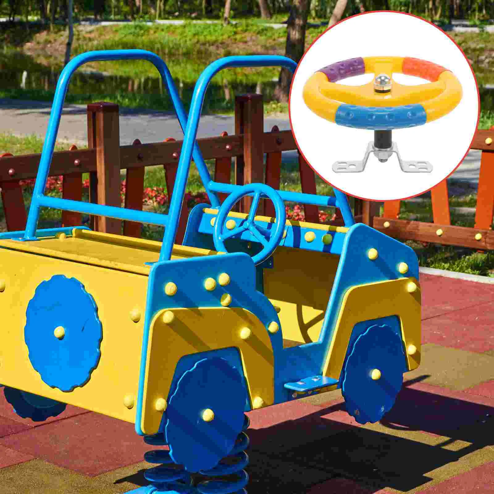 Stitching Toy Rocker Child Car Toys Driving Plastic Kids Vehicle Steering Wheel Playground