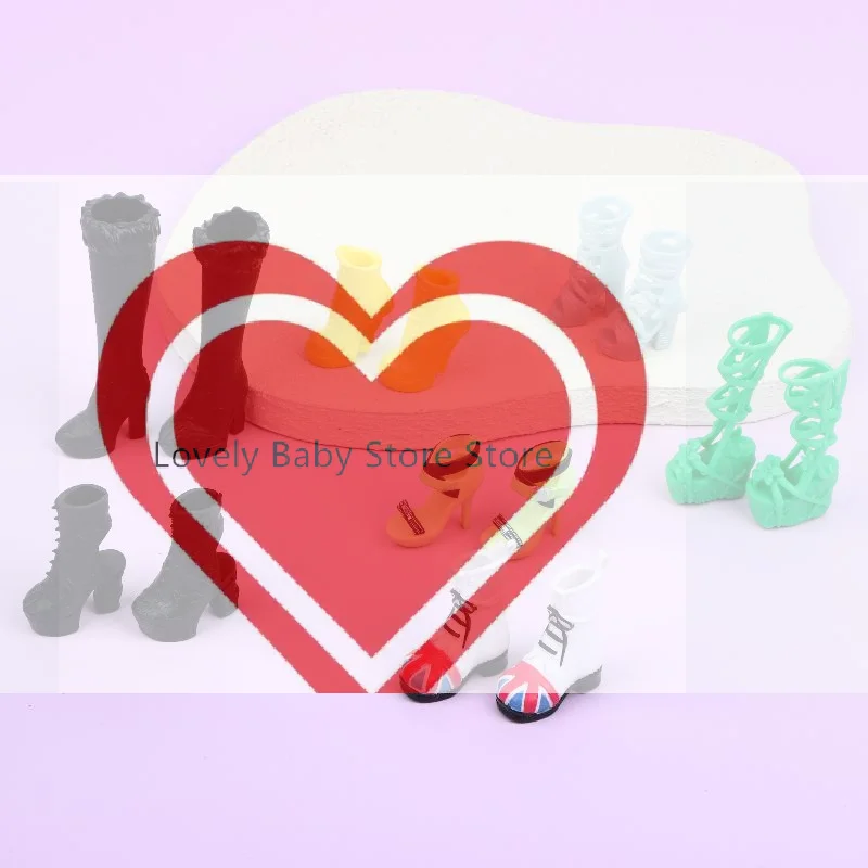 Mini Doll Shoes High Heels Boots Sandals Fashion 1/6 Dolls Dress Up Accessories For Female Dolls Decorations Pretend Play Toys