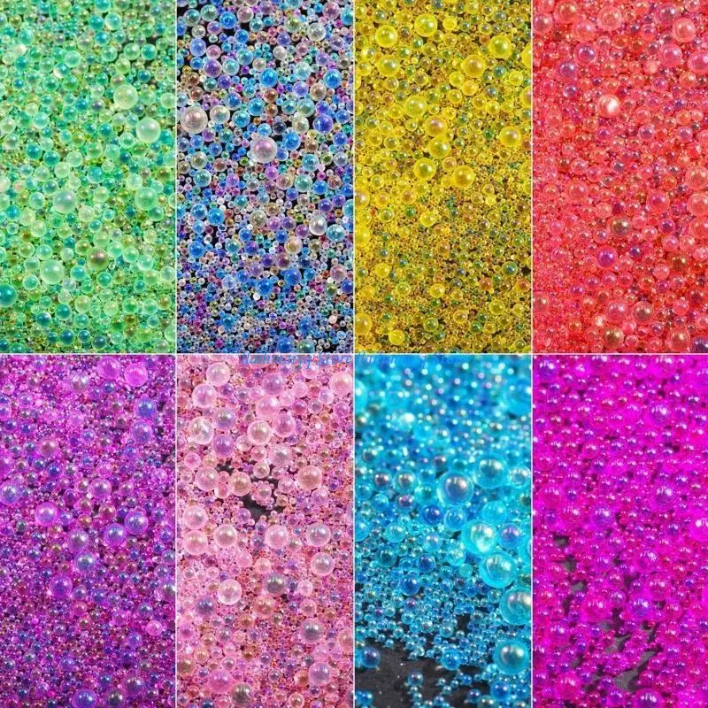 573B 50g Glass Resin Bubble Beads Water Droplet Bubble Beads Without Hole Bubble Beads Supplies for Craft Jewelry Making