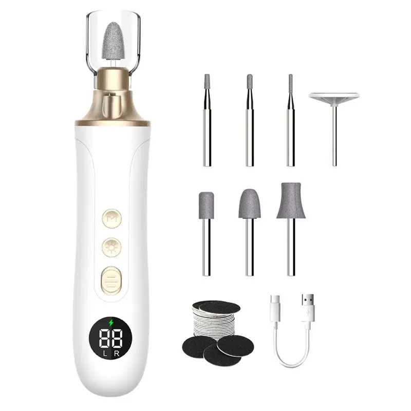Hand Foot Care Tool 15 Speeds Electric For Nail File Set, Professional Manicure Pedicure Kit For Nail Grinding Trimming Polish