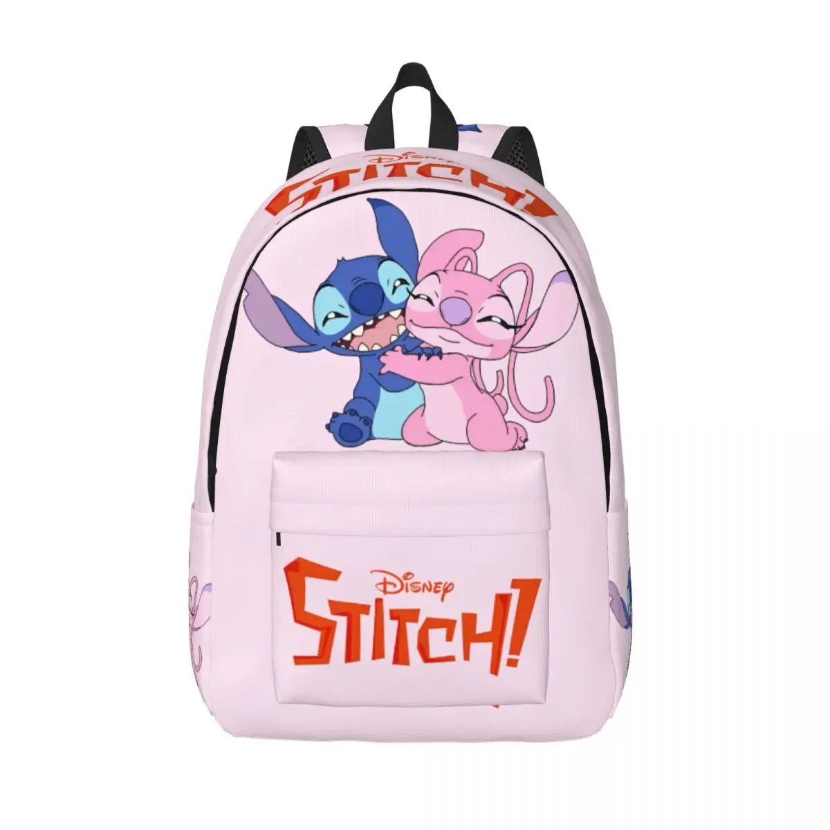 

Stitch And Angel Hug Backpack for Men Women Fashion Student Work Daypack Cartoon Cute Laptop Computer Canvas Bags Outdoor