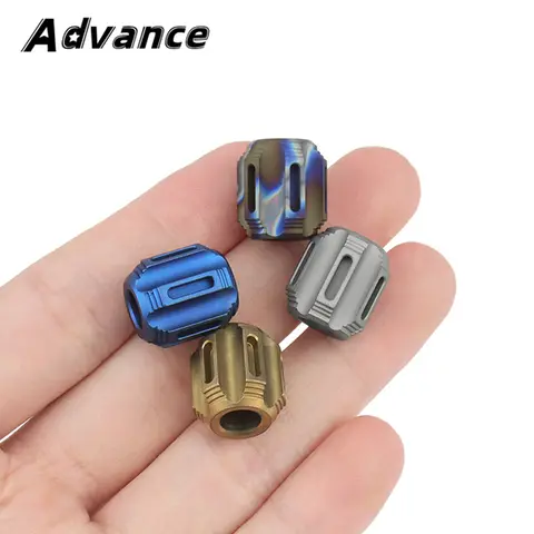 Titanium Alloy Knife Beads Paracord Solid Outdoor Zipper Pull Bead EDC Can Use Tritium Tube Paracord Bead Accessory