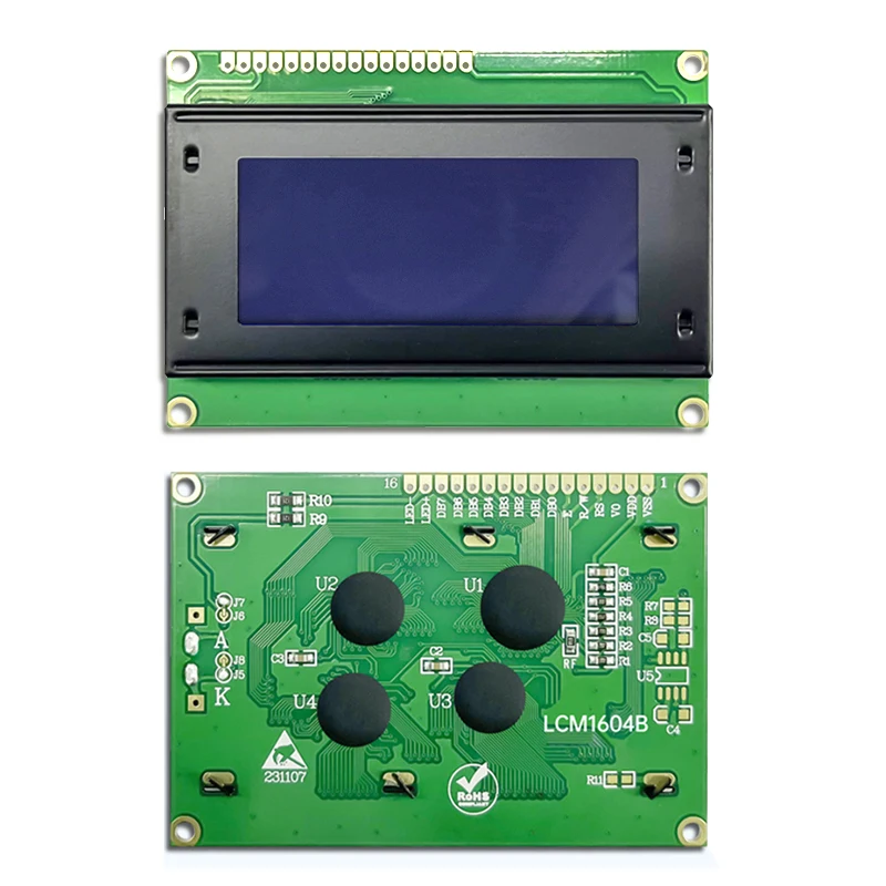 LCD1604 Display Module 16X4 Character LCD Screen Blue/Yellow green screen  AIP31066L Controller for Arduino