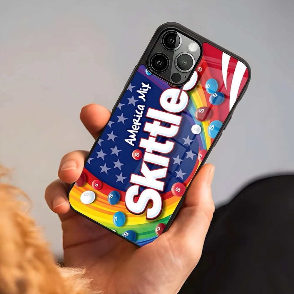 Capa de Celular Skittles Sweet Sour Fruit Candies para SAMSUNG S25 24 S22 S20 ULTRA S21 S30 23 Note5 S8 Plus S9 S10E Lite PC+TPU