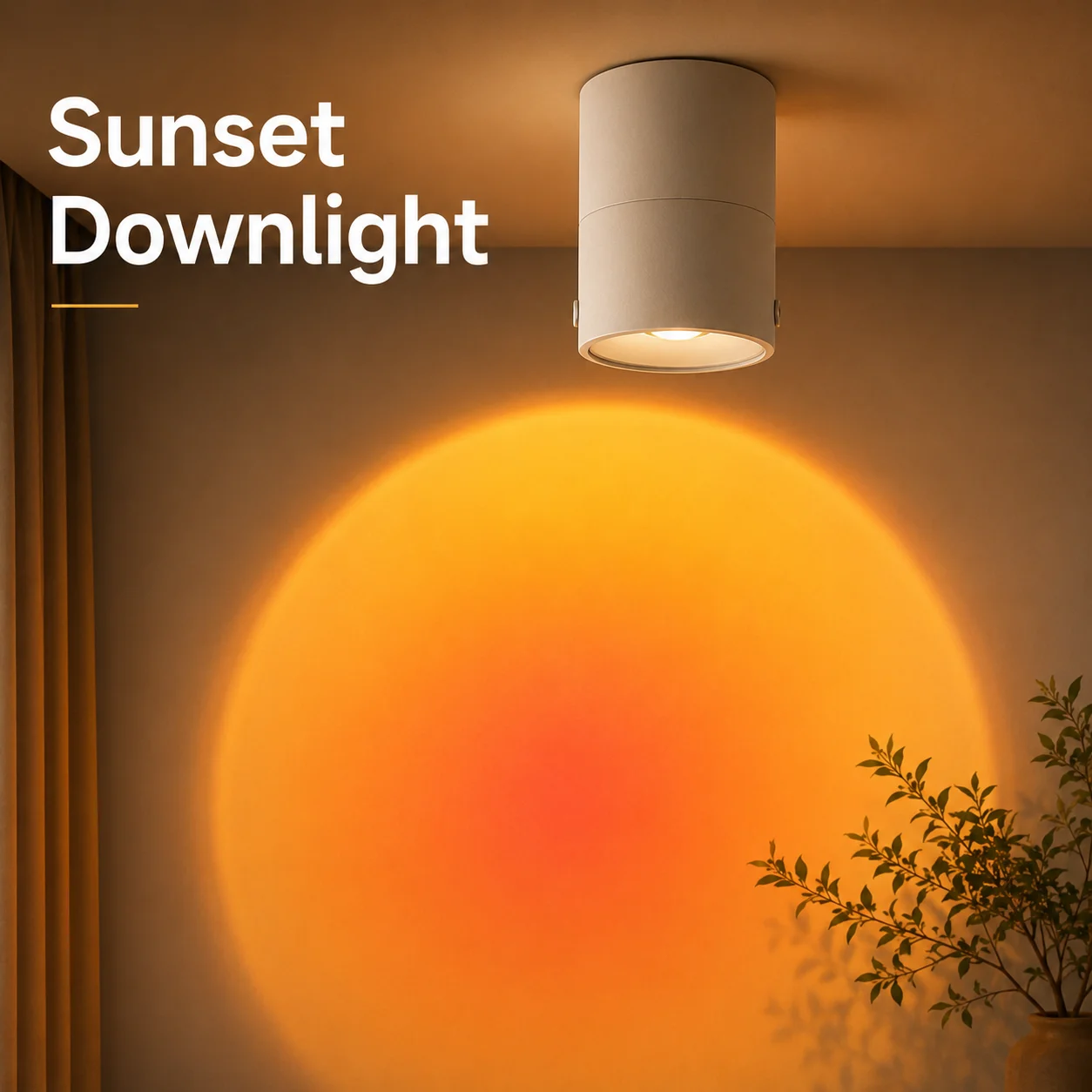 Led Sunset Downlight COB Atmosphere Foldable Spotlights Room Decor for Living Room Bedroom Surface Ceiling Downlight 110-264V