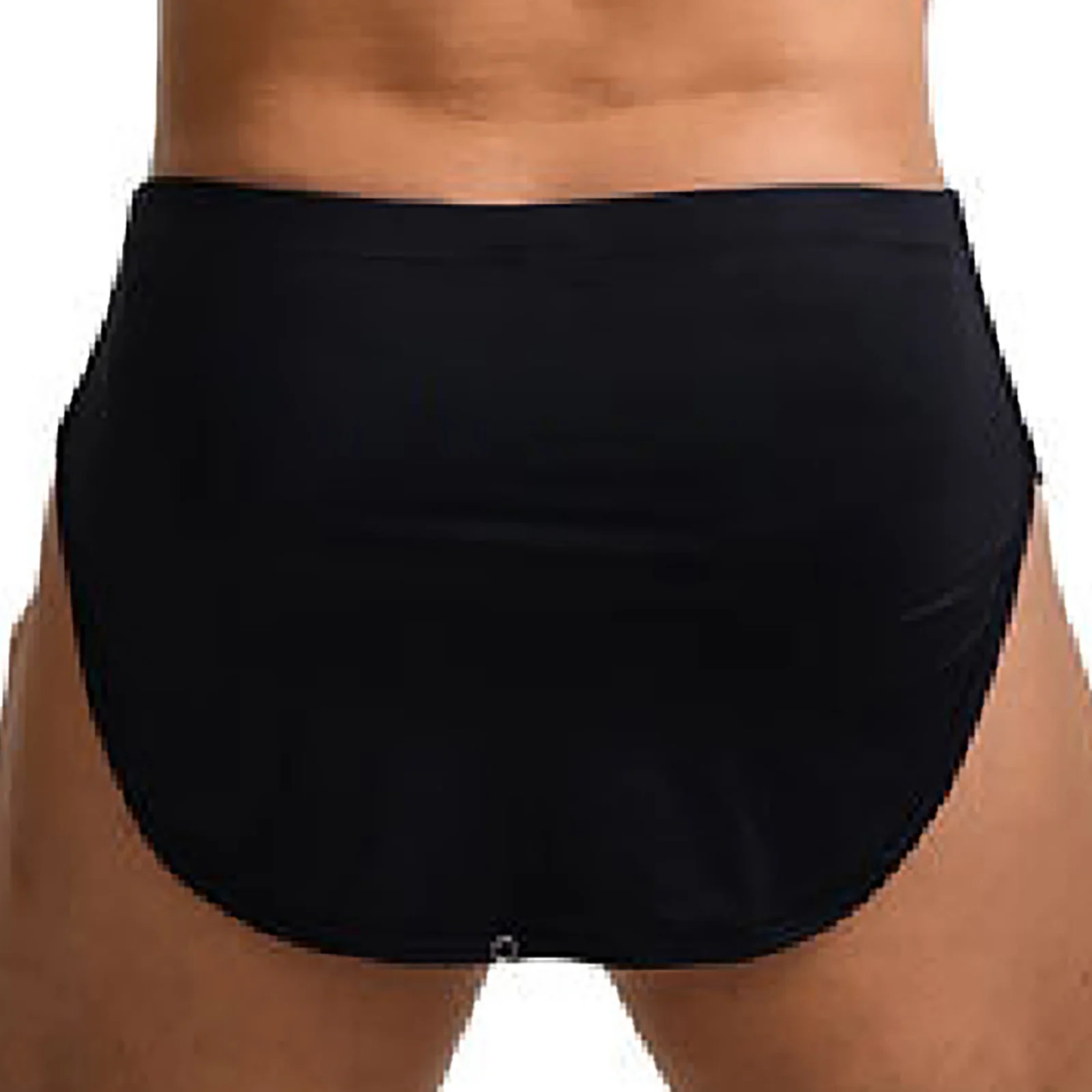 Men Sides Split Press Button Crotch Boxer Briefs Elastic Waistband Quick-Drying Athletic Shorts for Gym Fitness Cycling Running