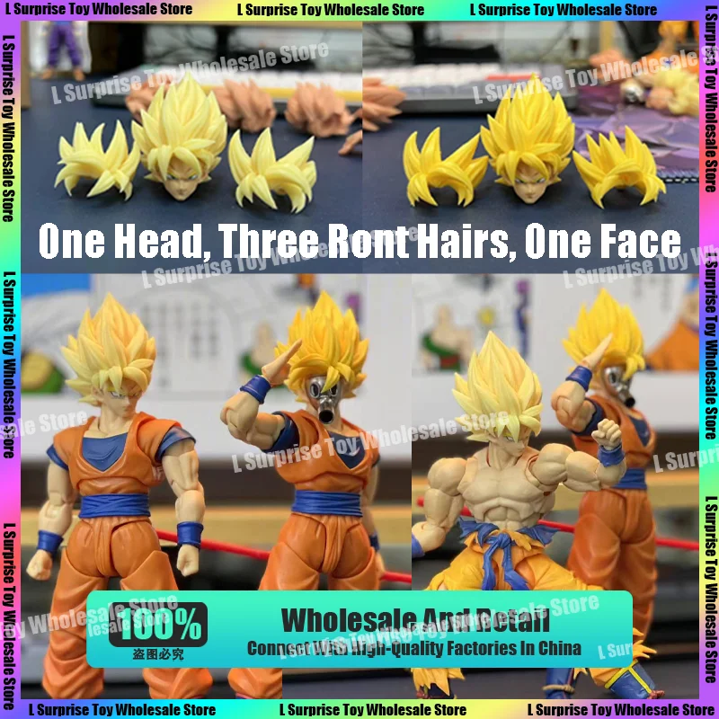 Tigery Dragon Ball S.H.Figuarts SHF Super Saiya SSJ1 SSJ2 Son Goku Head Sculpt Accessories Anime Action Figure Statue Gifts Toys