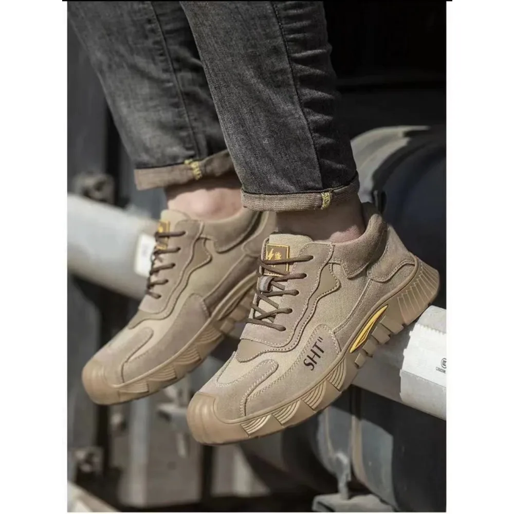 أحذية حماية العمل تنفس رائحة برهان الصلب تو Capsprevent تحطيم الثقب لحام مقاومة الأوساخ ضوء أحذية أمان