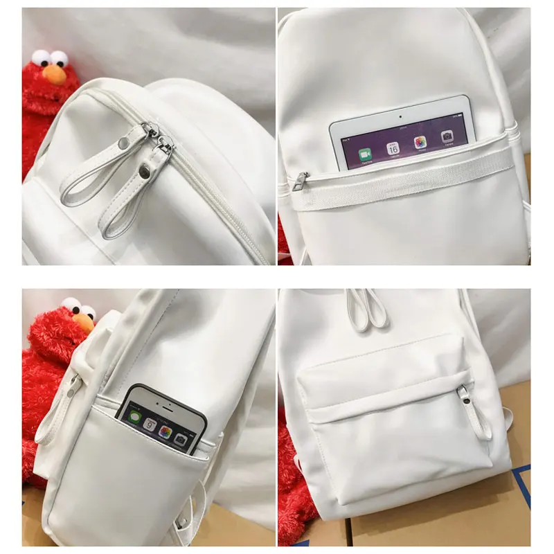 WR Large Capacity Backpacks New Fashion Laptop Bag High Quality Rucksack Trendy Backpack Solid Color School Bag for Girl