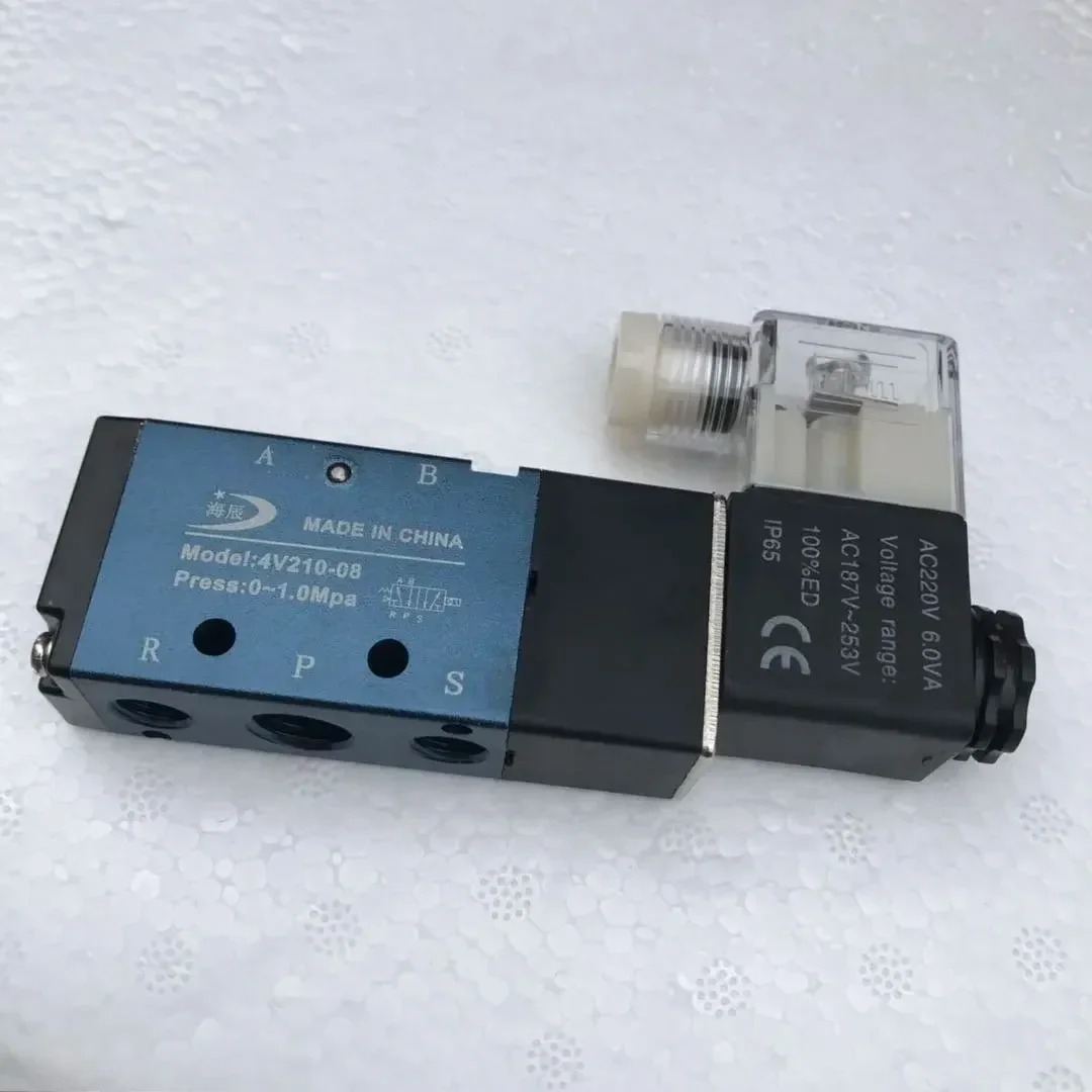 

5pcs 4V210-08 customer type solenoid valve 4V310-10 4V410-15 two position five way directional valve air valve