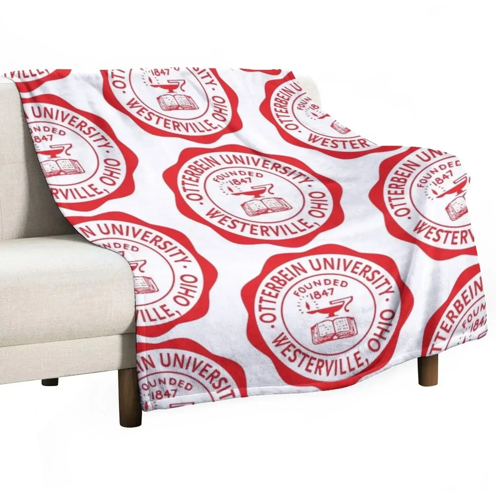 Otterbein University Seal Throw Blanket Sofas Hairys blankets and throws Personalized Gift Blankets