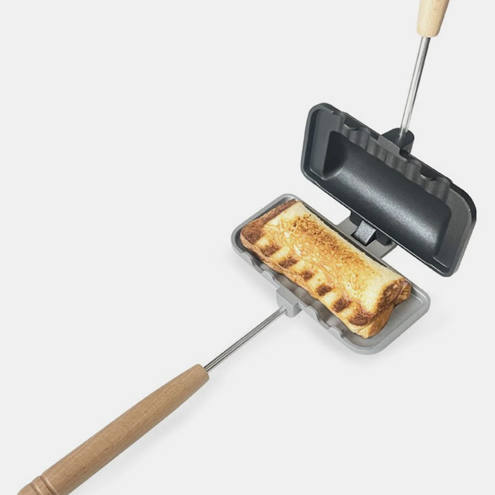 

Camping Baking Pan Bread Plate Mold S wich Double Side Frying Cooking Essentials Non Stick Portable Outdoor Kitchen Utensils