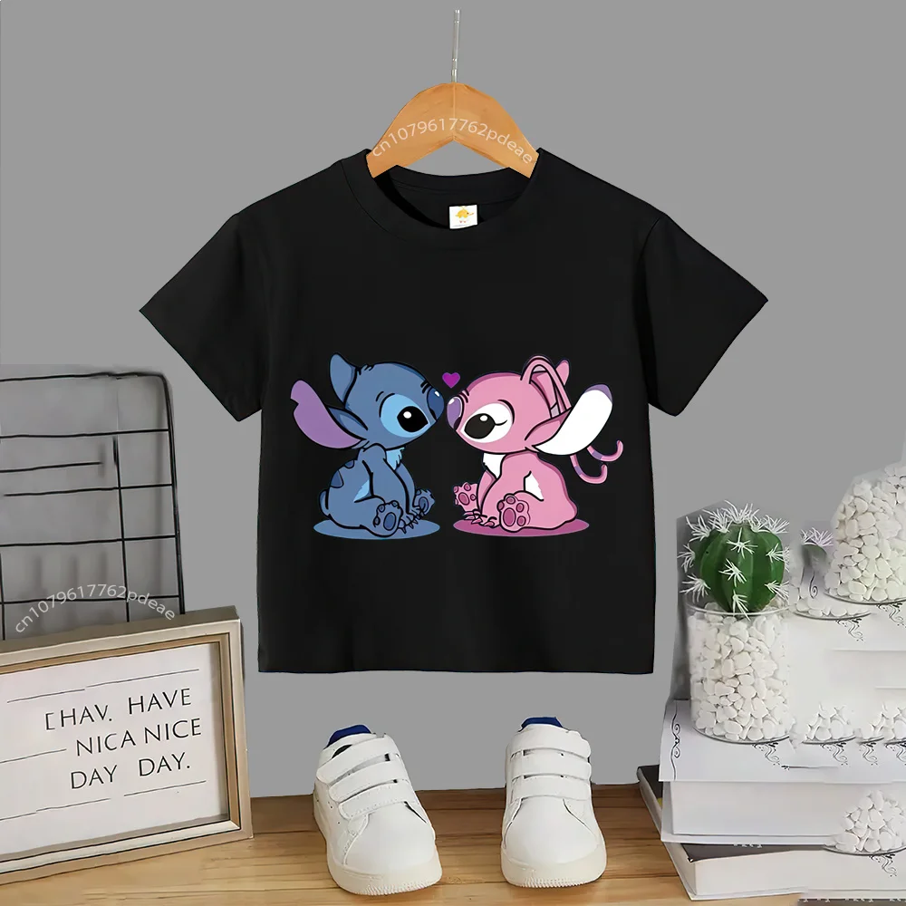 Teen 100% Cotton T-shirt Kids Creative Print Stitch Comfortable cotton pullover T-shirt Boys Girls short sleeve top