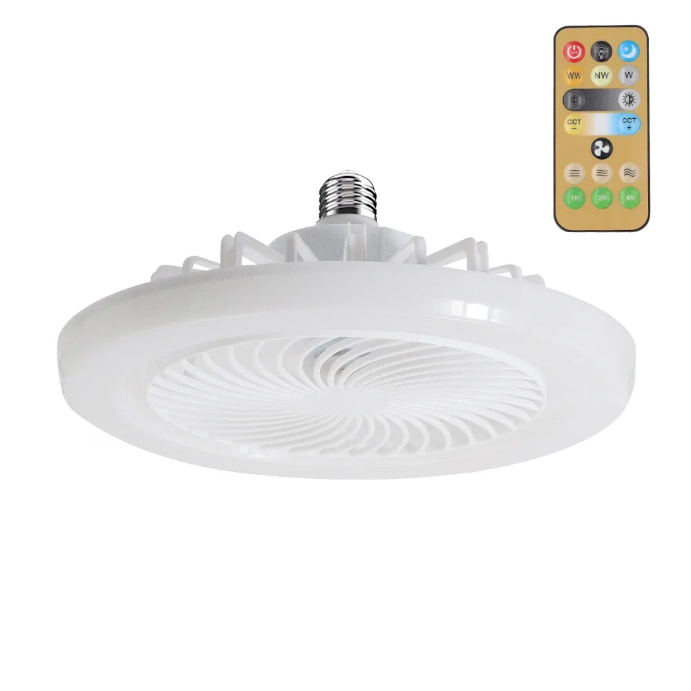 Ventilador De Teto Inteligente Com Luzes, Controle Remoto, Lâmpada Decoração Do Quarto, Luz De Teto Silenciosa