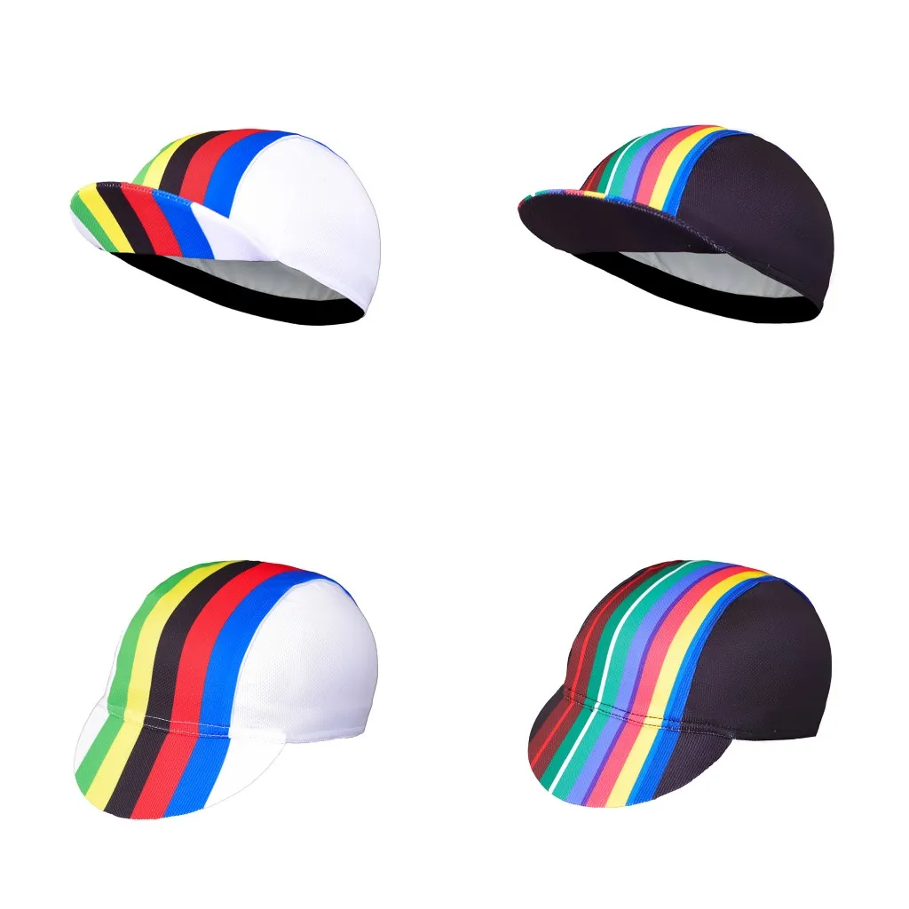 

Rainbow Cycling Cap Professional Team Cycling Helmet Lined Bandana Quick-drying Polyester Golf Cap Running Cap Baseball Cap