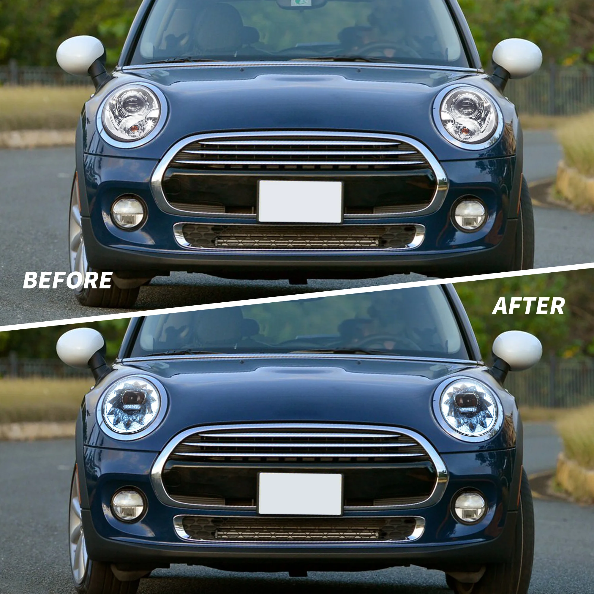 LED Headlights for BMW Mini Cooper F56 3-Door Hatchback 2014-2018 (Not Fit for John Cooper Works/ Superleggera Vision)