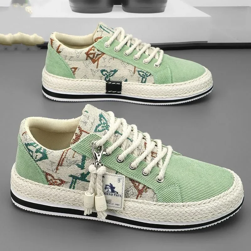 

Men's Canvas Shoes Casual Men Canvas Shoe Summer Trend Sports Low Top Soft Soles Versatile Work Versatile Casual Sneaker Shoes