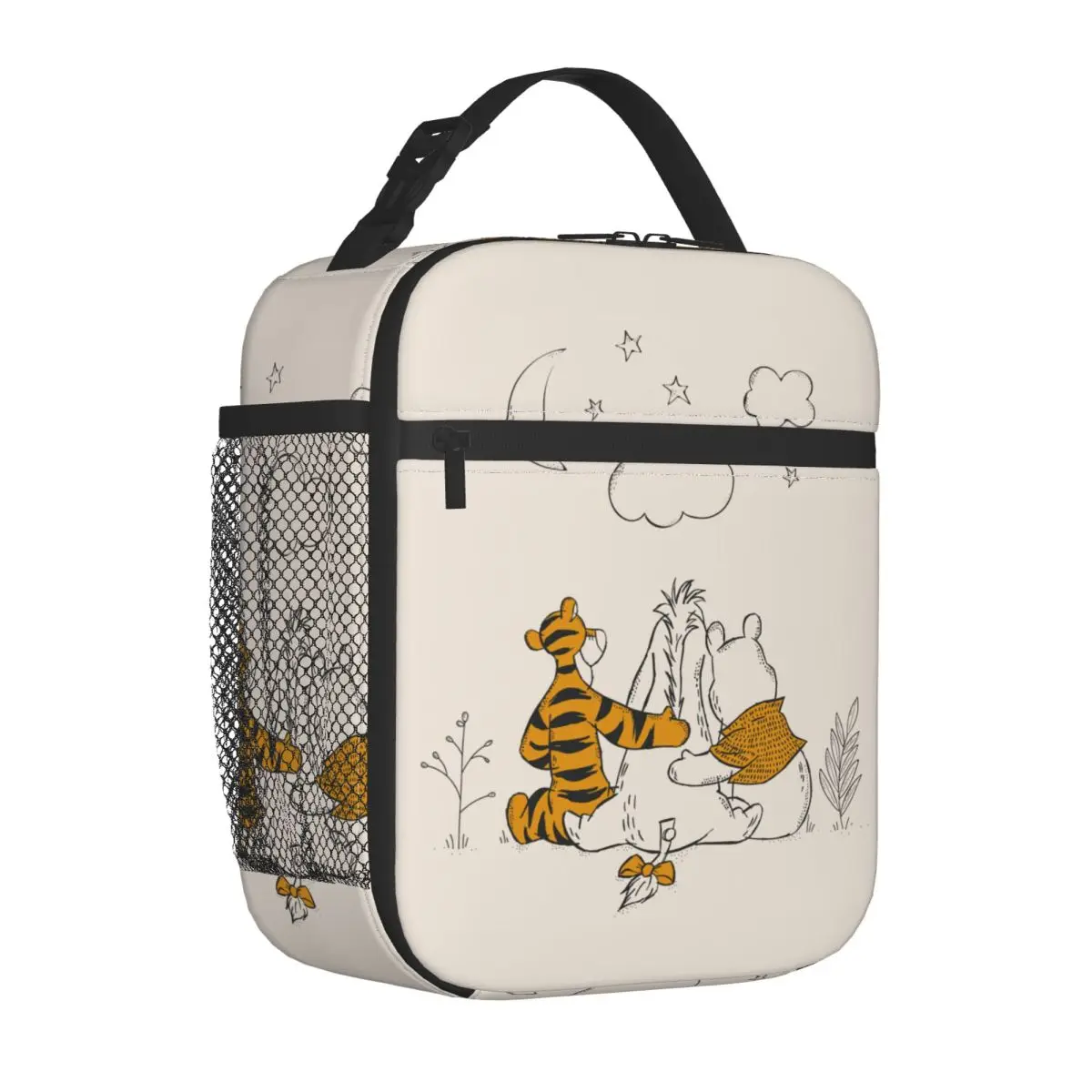 Winnie The Pooh Eeyore Tigger Insulated Lunch Bags High Capacity Meal Container Thermal Bag Lunch Box Tote College Food Bag