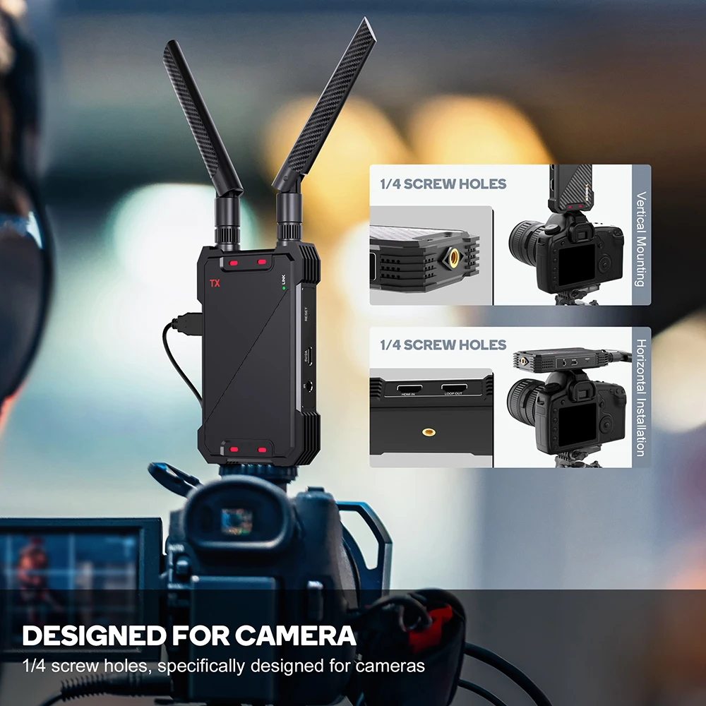 1080P Full HD 1300FT Wireless HDM I Extender Kit Wireless HDM I جهاز إرسال واستقبال مع حلقة خارجية