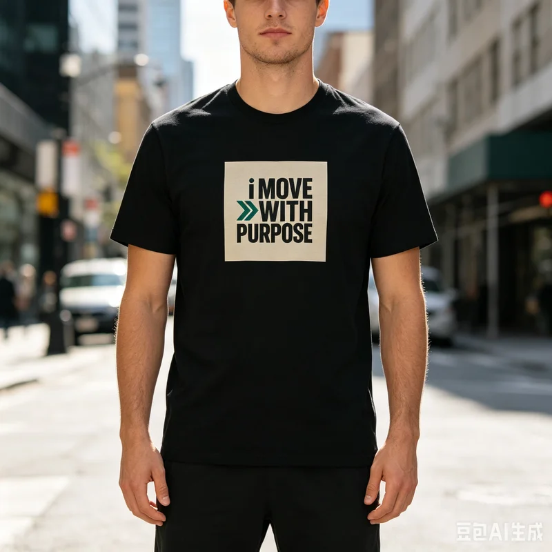 Minimalist Motivational Tee I Move with Purpose Positive Quote Print Mens Womens Casual Short Sleeve T Shirt  Y2k Top