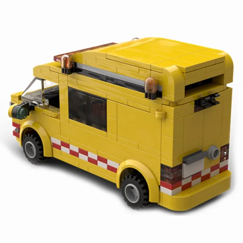 City Car Series Moc Building Bricks Medium Panel Van Model Technology Modular Blocks Construstion DIY Assembly Toys Gifts