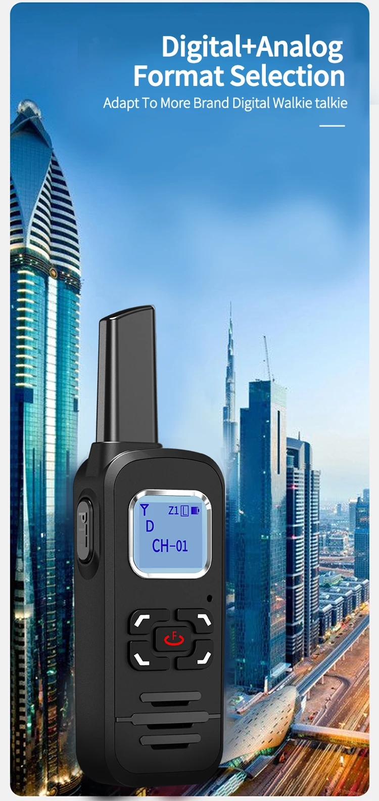 Walkie Talkie Digital, Mini DMR, Compatible con 100%, Radio Digital, Transferencia de Frecuencia Única, Nuevo