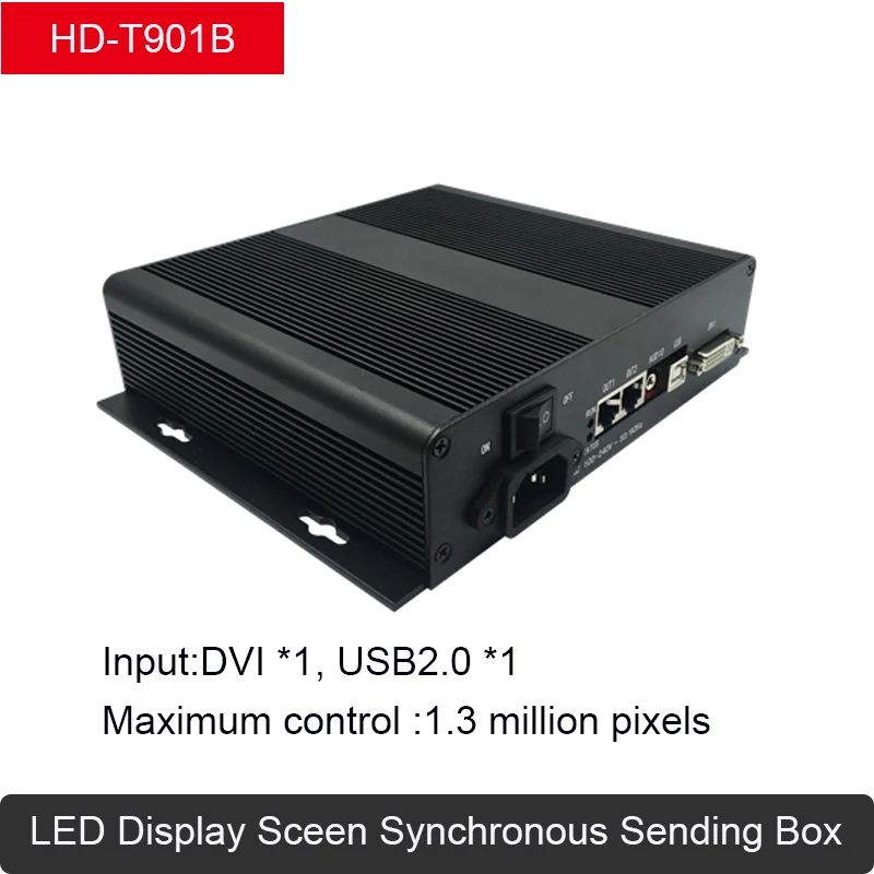 HD-T901B Full Color LED screen Synchronous Sending Box Work with HD-R500 HD-R508 HD-R516 HD-R612 ,1.3 Million Pixels