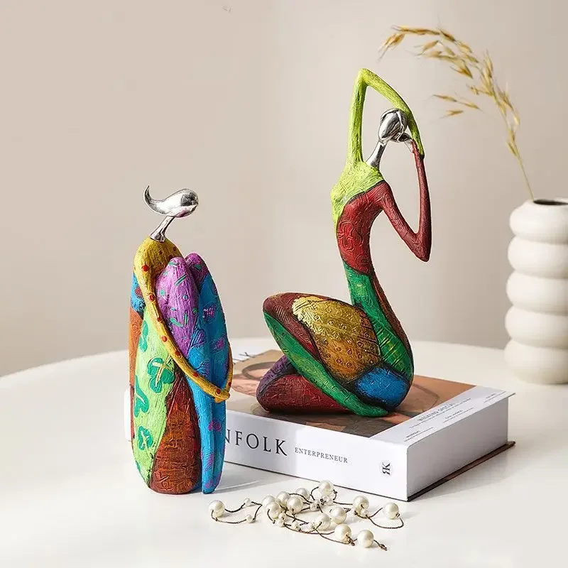 

Nordic Abstract Art Light Luxury Home Living Room Wine Cabinet Decorations Creative Office Desktop Ornaments