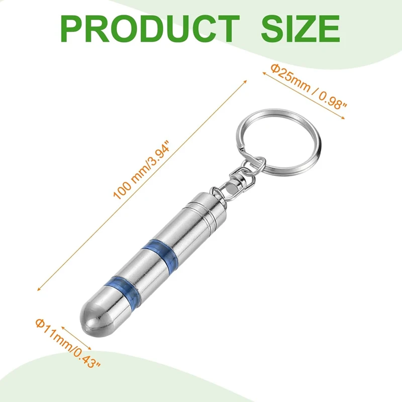 Car Anti-Static Keychain Auto Body Static Eliminator Discharger High-Voltage Portable Key Ring with LED Light Rod Accessories