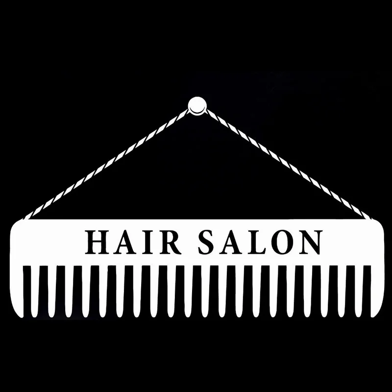 Personality Creativity Car Sticker Hair Salon Sign Hairdresser Scissors Pvc Motorcycle Car Stickers Red/Black/White/Silve/Laser