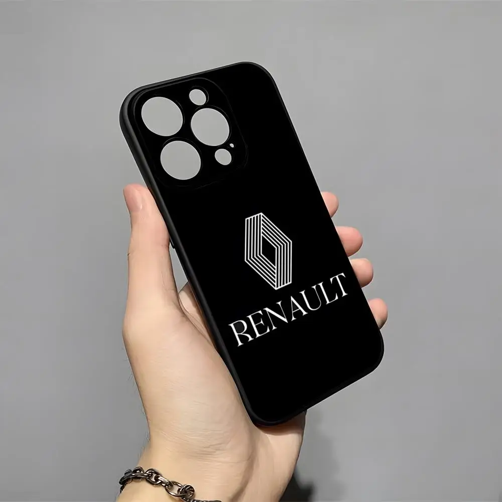Franse Auto R-Renault Logo Telefoon Case Voor 16 Pro Max Iphone 15 14 Pro Max 13 pro 11 X Xs Xr 8 7 Plus Siliconen Cover