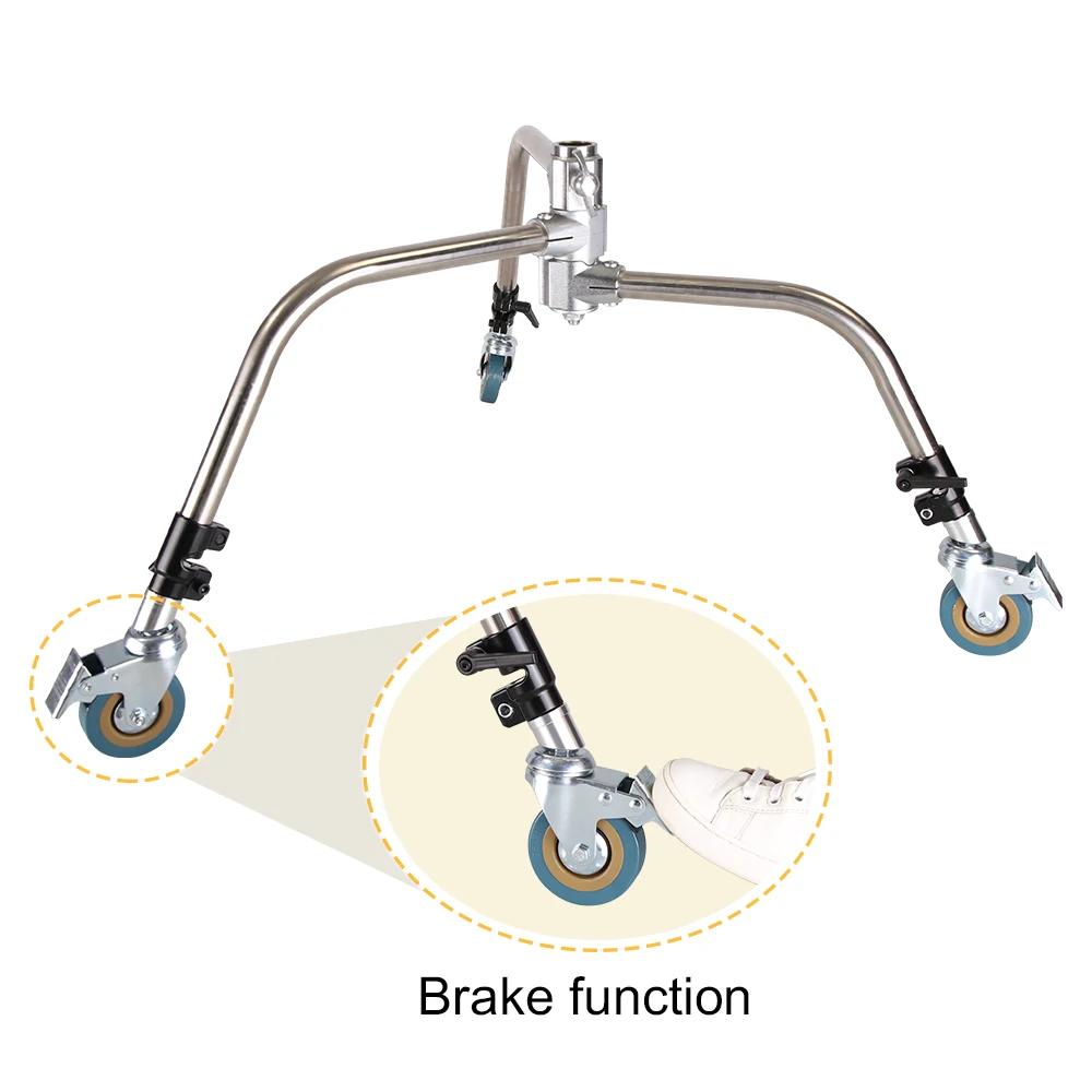 3Pcs C-Stand Swivel Caster Wheel Set 25MM Diameter For Photography Heavy Duty Stainless Steel C-Stand Special Wheel Accessories