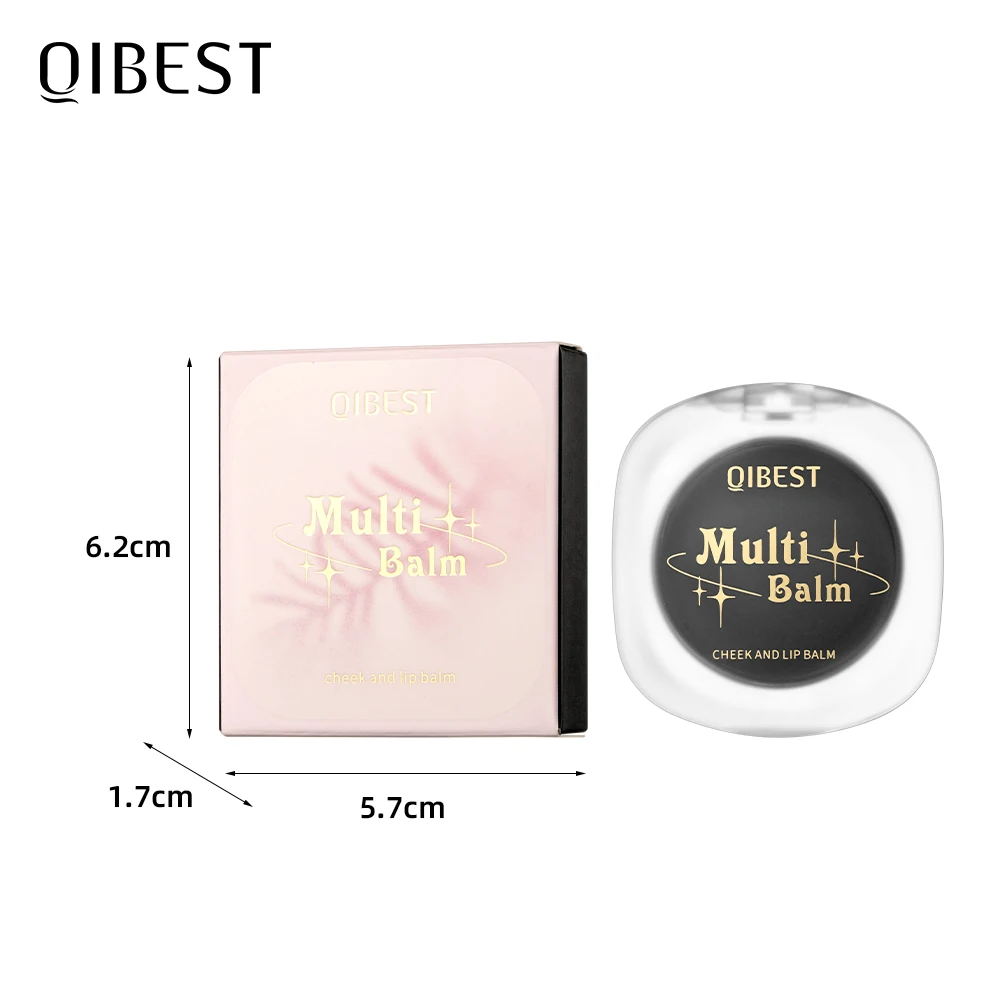 QIBEST بلسم أحمر الخدود الأسود أحمر الشفاه ترطيب تغيير لون Ph روج أحمر الخدود كريم طبيعي عاري الشفاه الخد عيون أدوات ماكياج #6