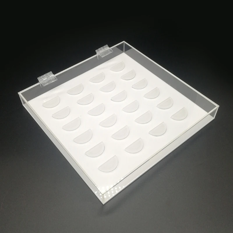 12 Pairs False Eyelashes Clear Storage Box Transparent Acrylic Display for Case Cosmetic Container Holder Tray