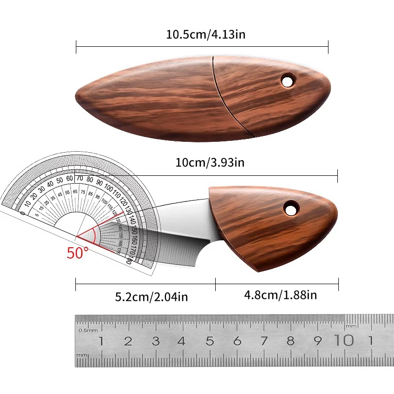 PLYS-drewniany nóż do ryb mini nóż do owoców domowy nóż kurierski do rozbiórki ostry, wysoka twardość mały nóż obiadowy na zewnątrz