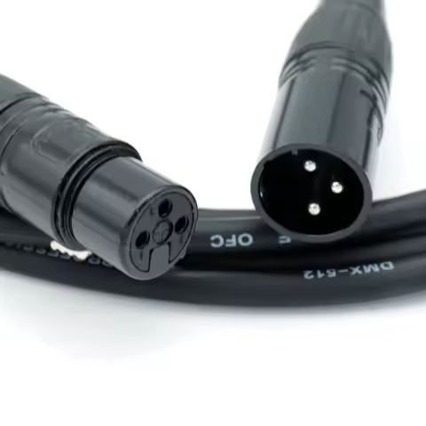 3 Pin DMX512 Cable 110 Ohm Male to Female Signal Wire for Stage Lighting DJ Controller Light Connection 1m 2m 3m 5m 10m