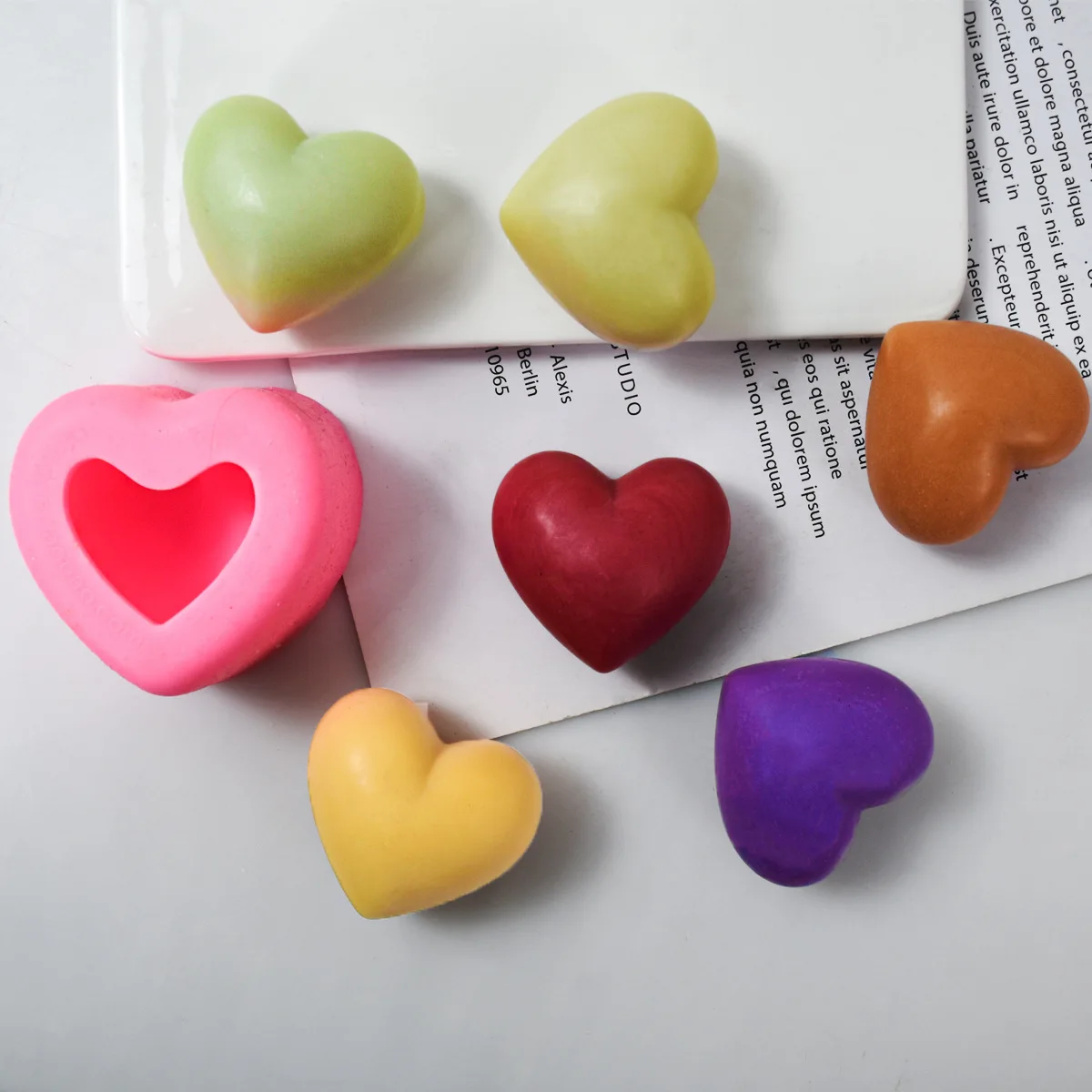 

Silicone Heart Soap Mold DIY Cake Decorating Tools 3D Candy Making Tool Jelly Supplies Candle Plaster Making Mould