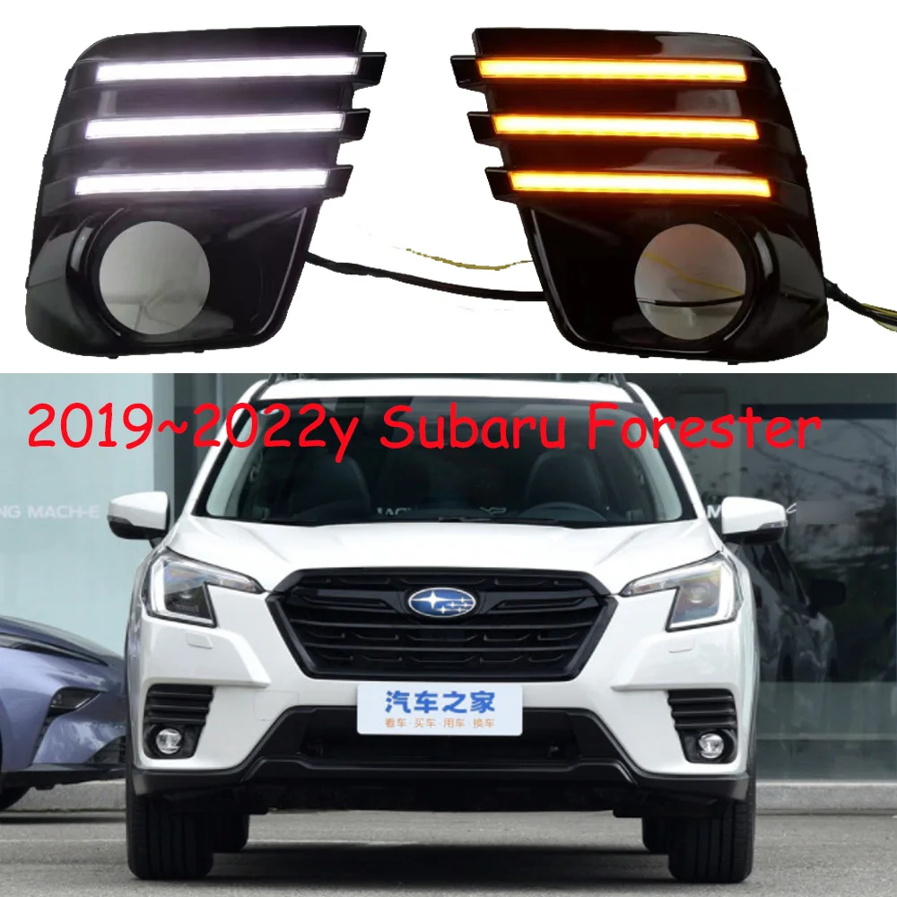 

1set car accessories bupmer head light for Subaru forester fog lamp LED headlight led 2019~2021y for Subaru headlamp