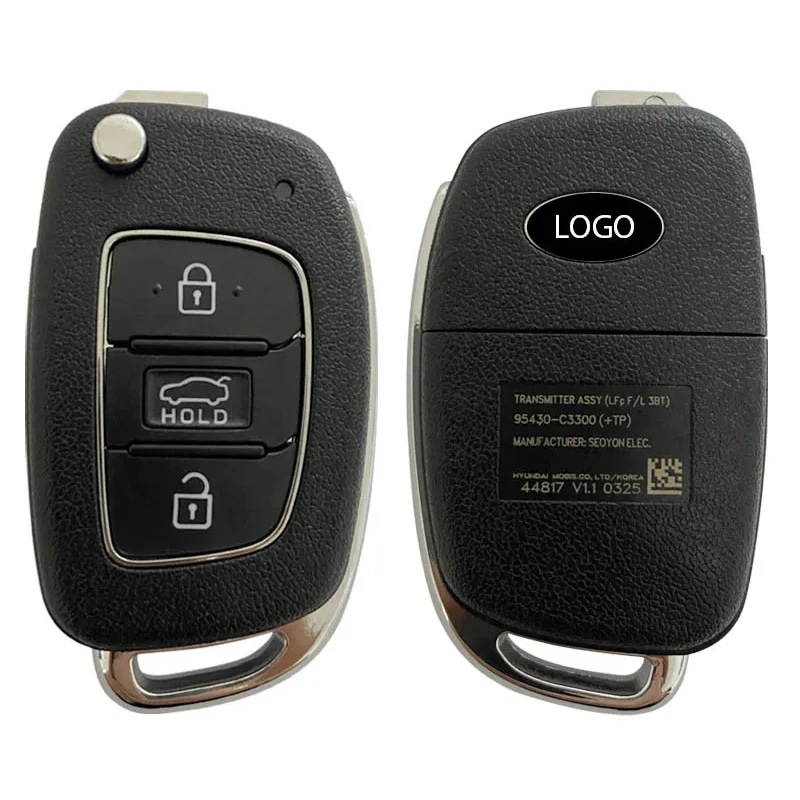 CN 020218 Oryginalny 3-przyciskowy klucz składany do Hyundai Sonata 2018 oryginalny pilot 433 MHz FCCID 95430-C3300 z baterią