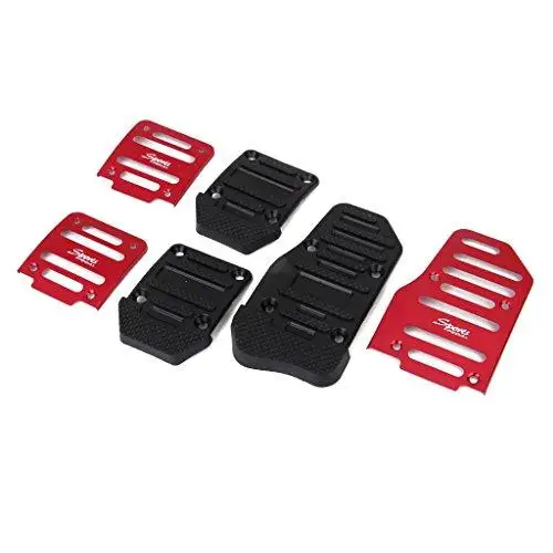 

3pcs Non-Slip Racing Manual Car Truck Pedals Pad Cover Set Red