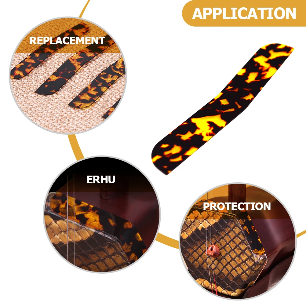 

6pcs Erhu Corner Protectors Durable Crash proof Pads Wear resistant Supplies Accessories Adhesive Violin Parts