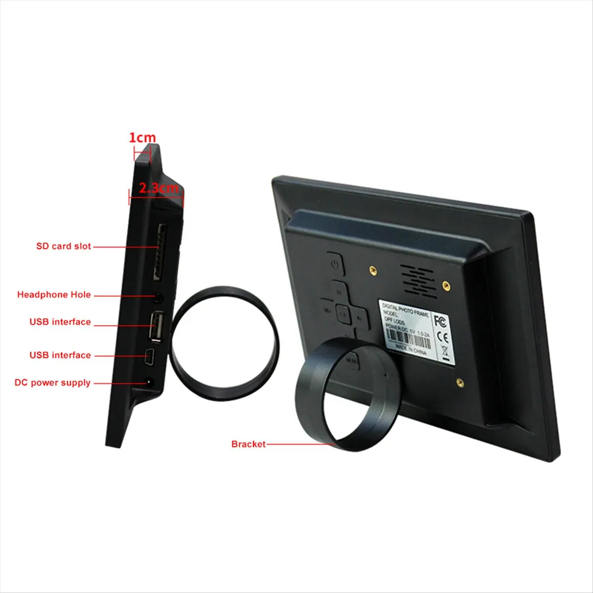 7 Inch HD Digital Photo Frame 800x480 LED Smart Electronic Photo Album LCD Photo Frame with Remote Control-EU Plug A