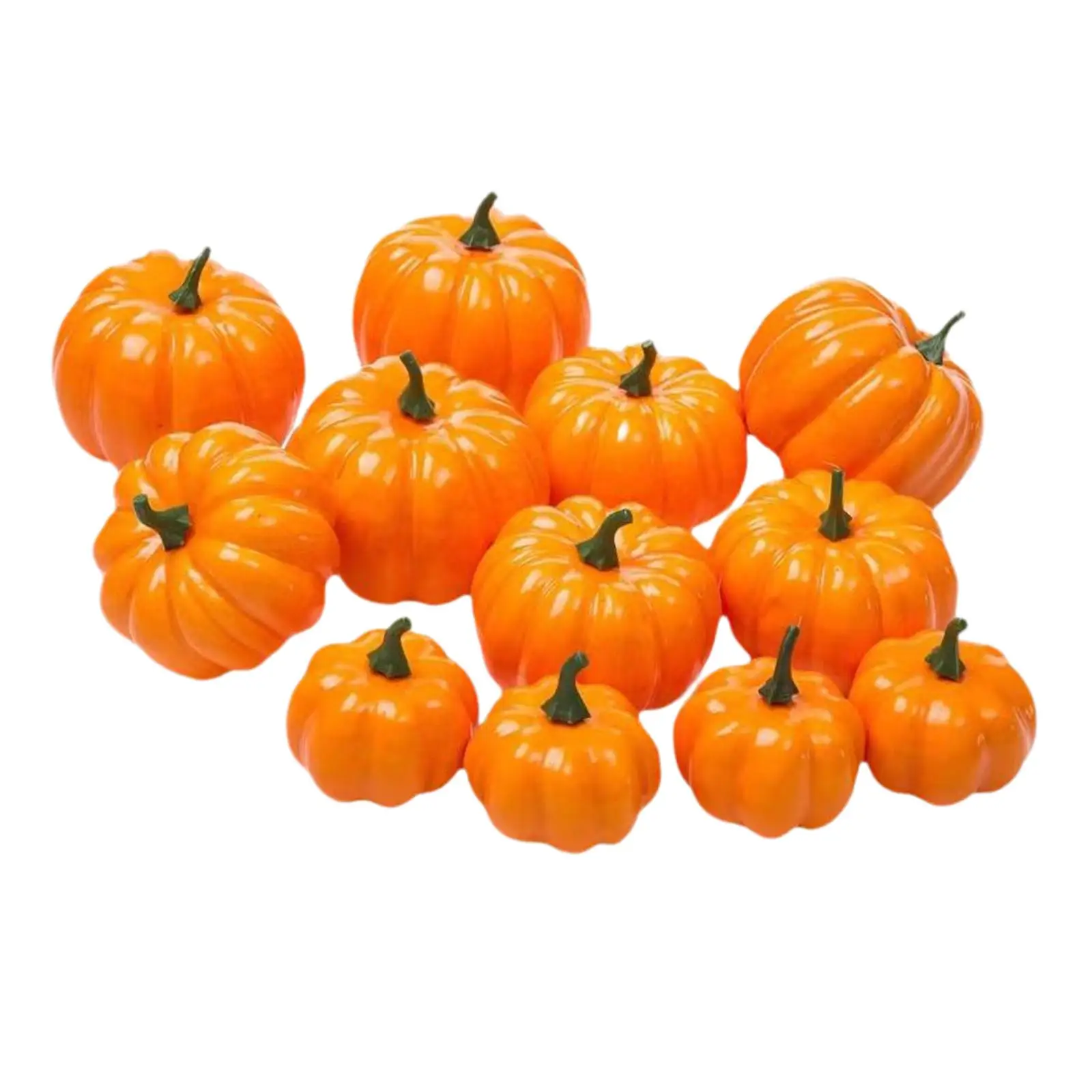 12Pcs Harvest Pumpkins Photography Props Holiday Party Decor Decorative Pumpkins for Farmhouse Halloween Fall Thanksgiving