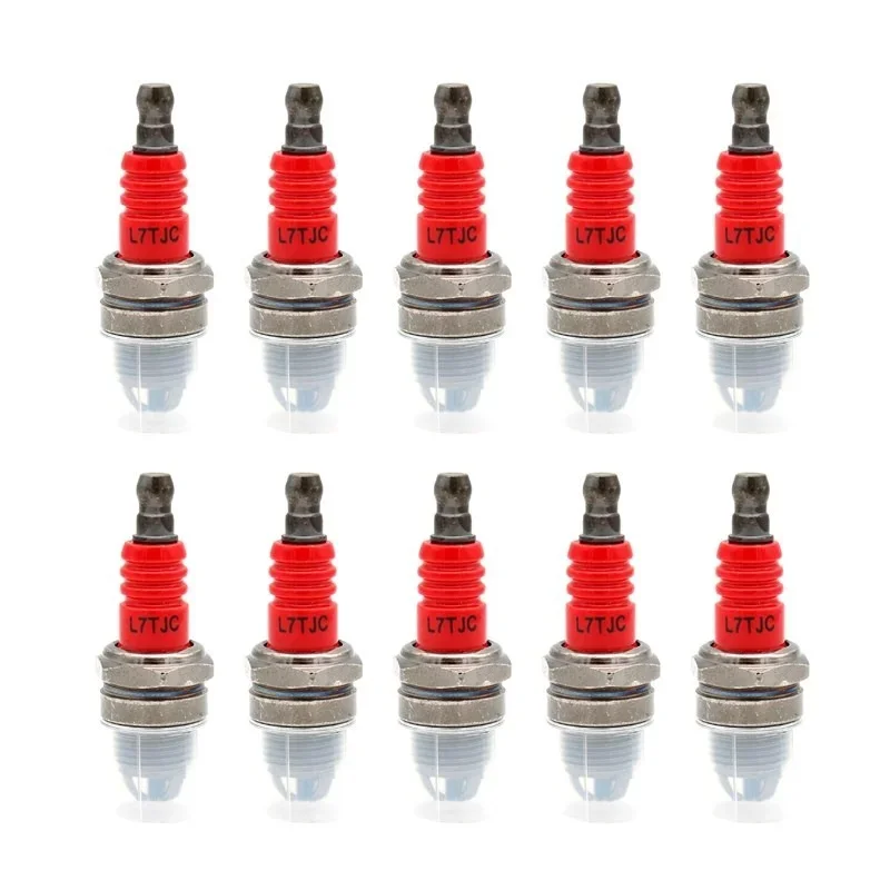 10 Pieces L7TJC Spark Plug for Gasoline Chainsaw and Brush Cutter