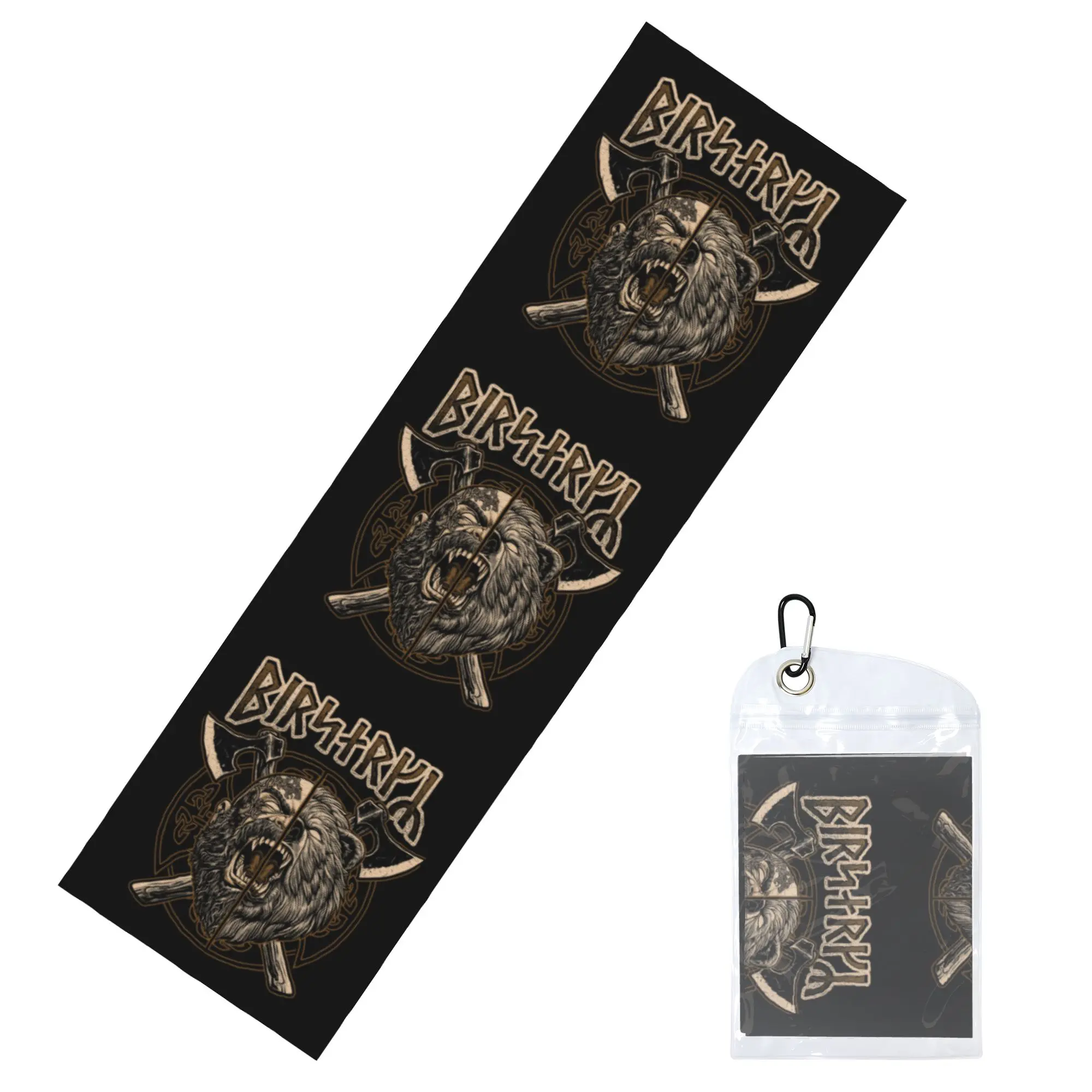 Norse Viking Berserker Pagan Bear Warrior Futhark Runes Towel Quick Dry  Super Soft For Training Towels