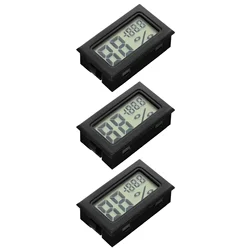 3 Pcs Mini Digital Thermometer Hygrometer Hydrometer for Humidity Indoor Small Abs Plants