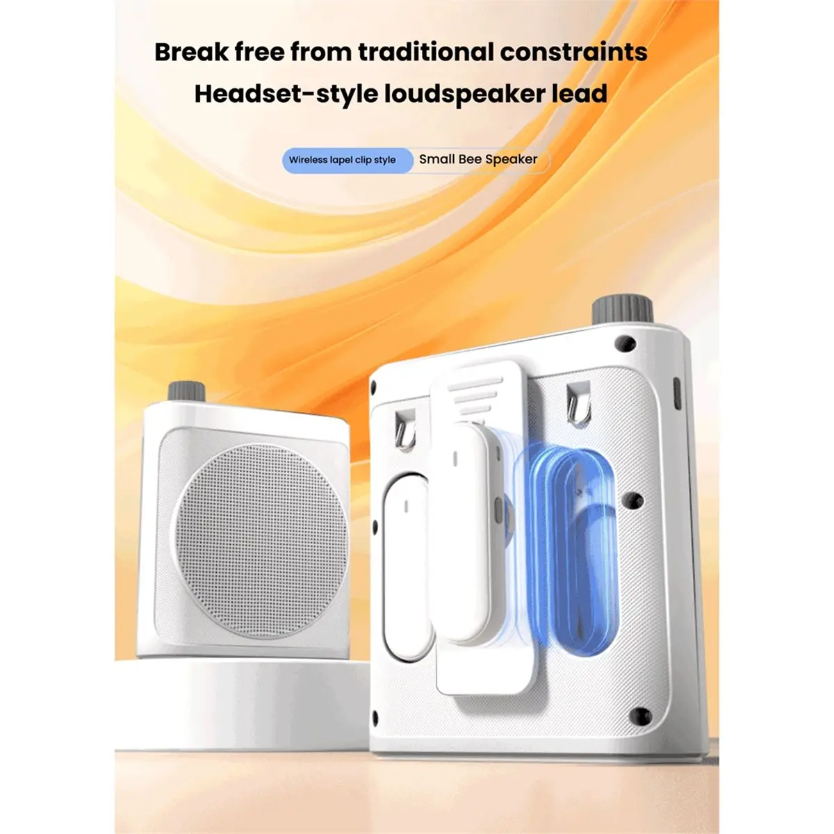 2026 NEW Wireless Magnetic Clip-on Voice Amplifier with Clip-on Microphone Portable Speaker Suitable for Teachers Speech Guide