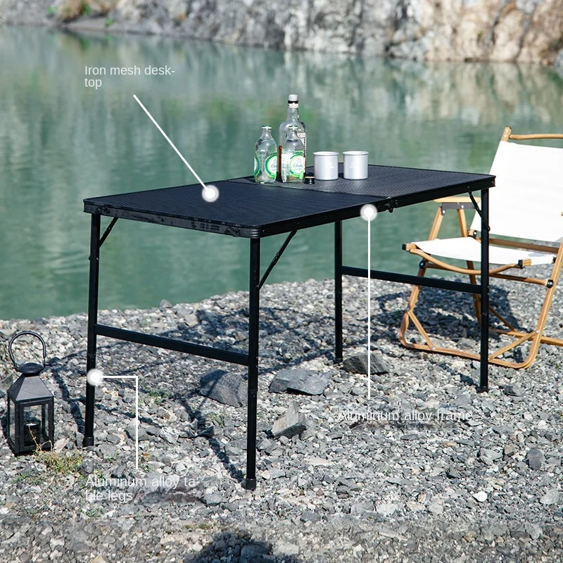 

Custom Aluminum Alloy Liftable Folding Rectangular Outdoor Picnic Table