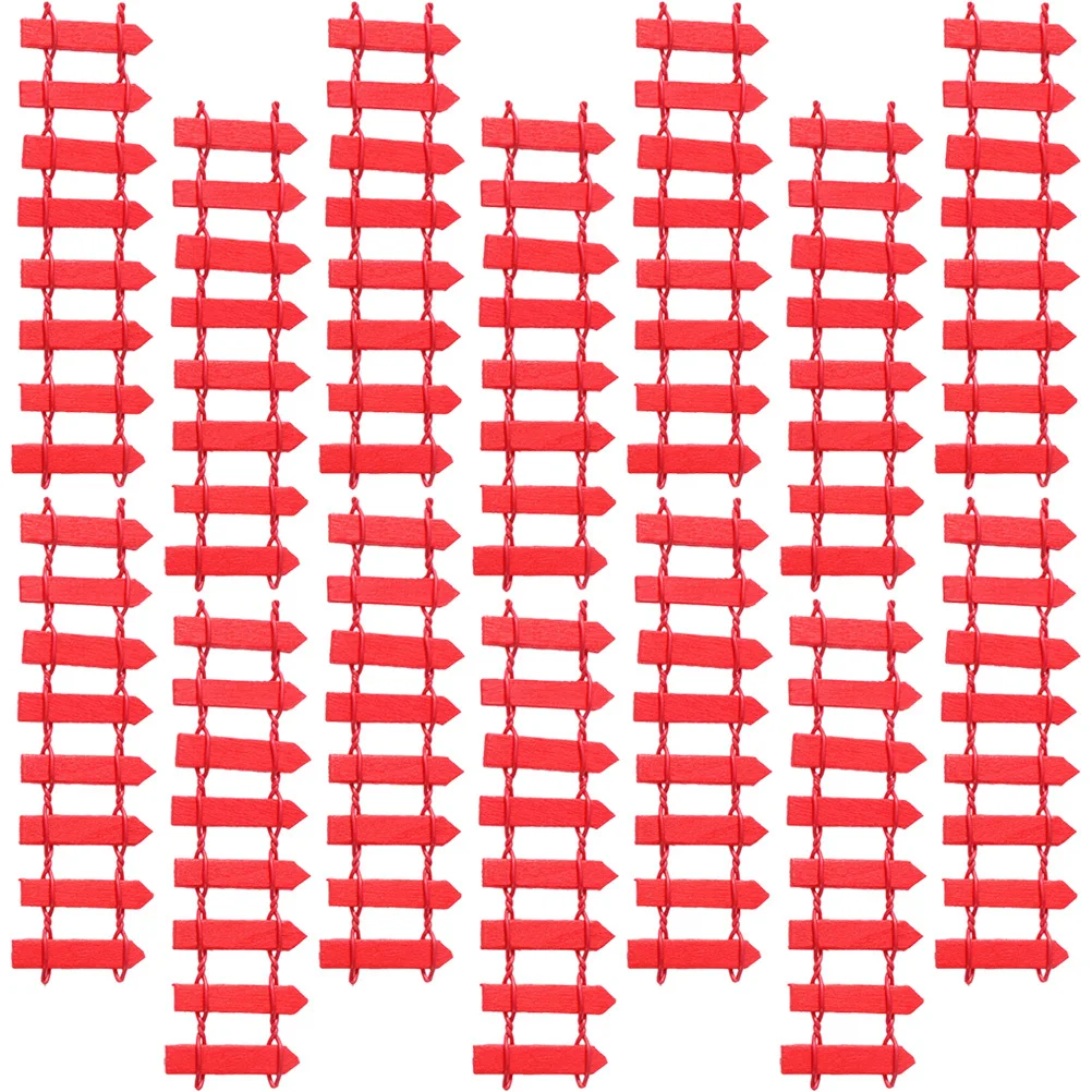 

20pcs Wooden Miniature Garden Decor For Dollhouse Sand Table Craft Projects Mini Miniature Garden Fence Picket Fence Prop